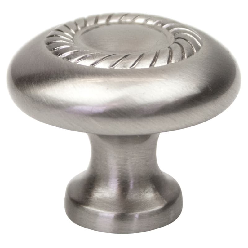 1-1/4" Rope Knob, Satin Nickel, 1" Projection