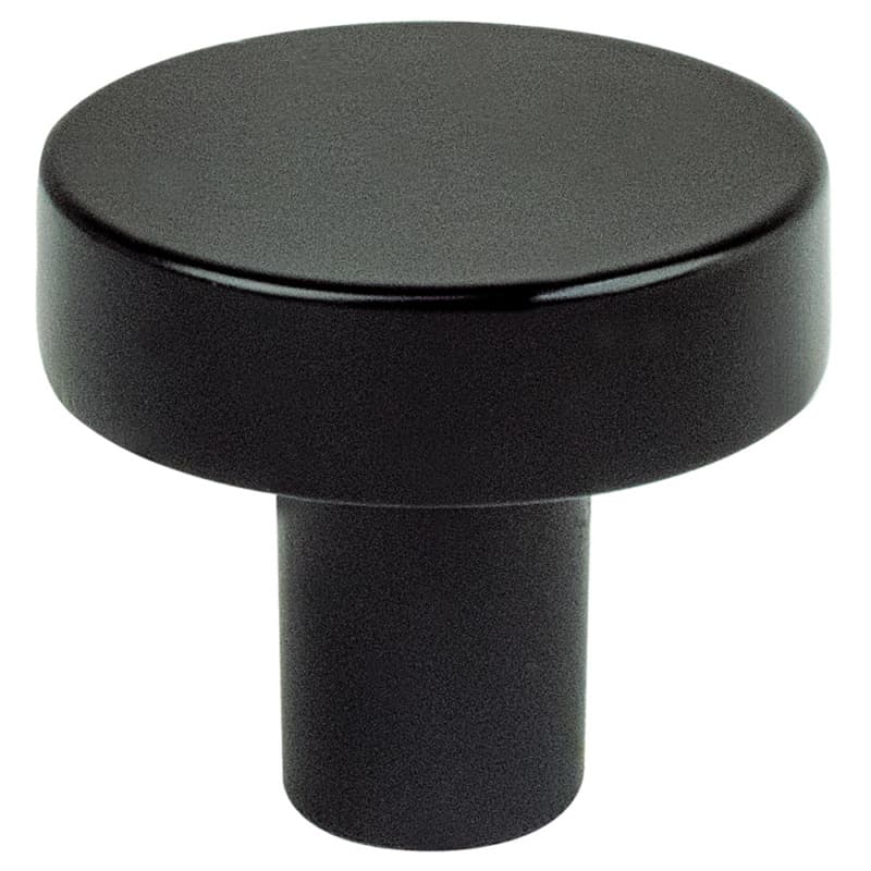 1" Transitions 2.0 Round Knob, Matte Black