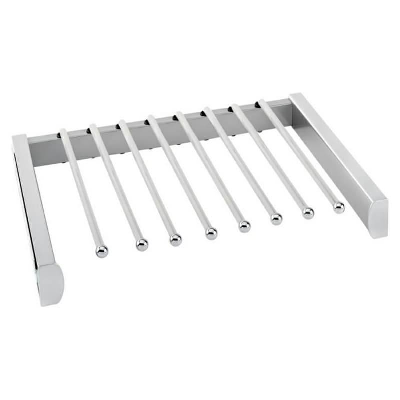 18" Sidelines Pullout Pant Rack, Satin Chrome Finish