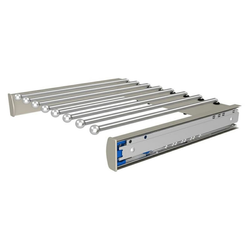 18" Sidelines Pullout Pant Rack, Satin Nickel Finish