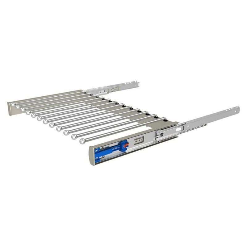 24" Sidelines Pullout Pant Rack, Satin Nickel Finish