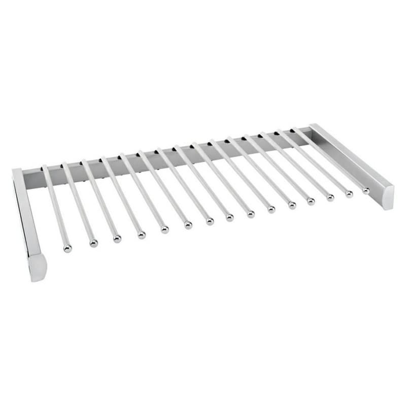 30" Sidelines Pullout Pant Rack, Satin Chrome Finish