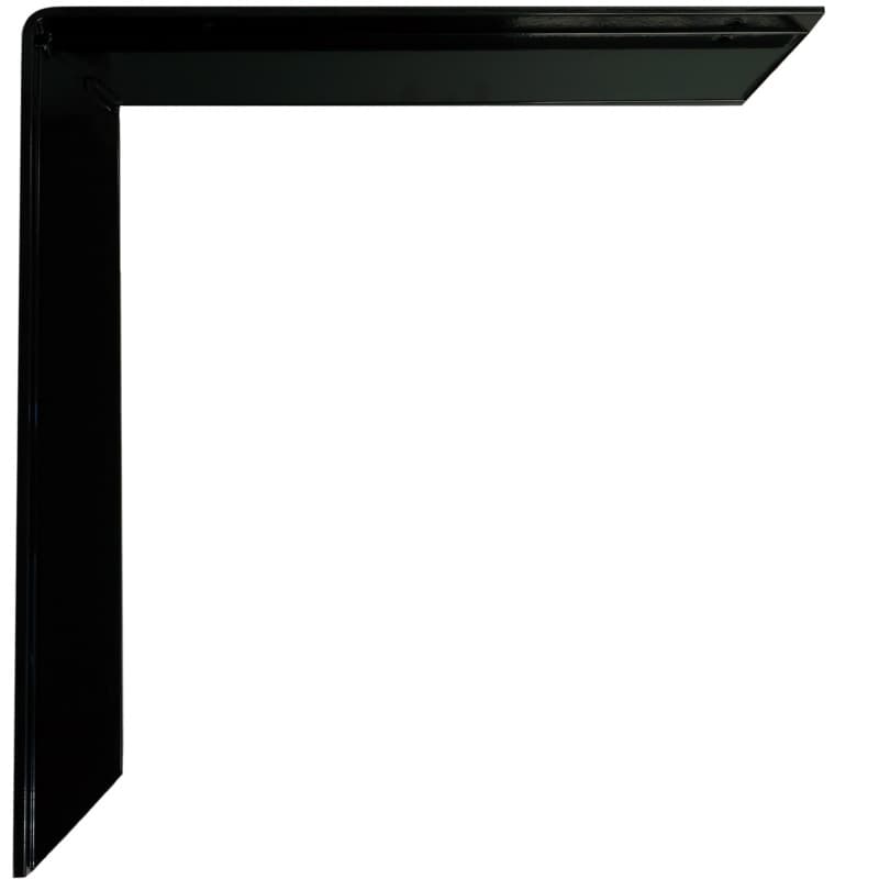 18" Aluminum Counter & Support Bracket, Powder Coat Black Finish