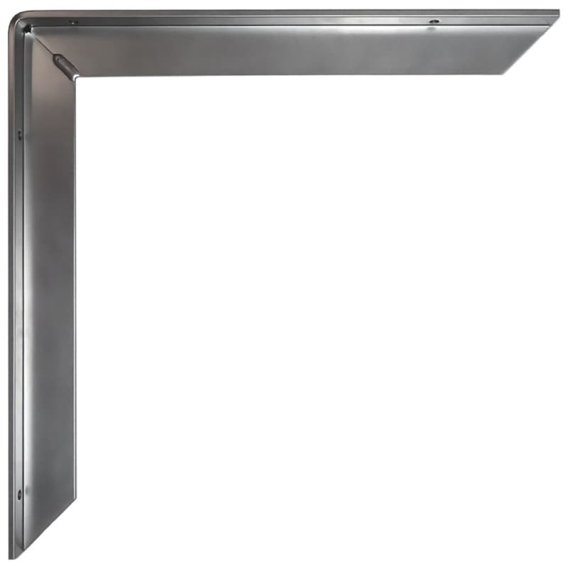 12" Aluminum Counter & Support Bracket, Powder Coat Chrome Finish