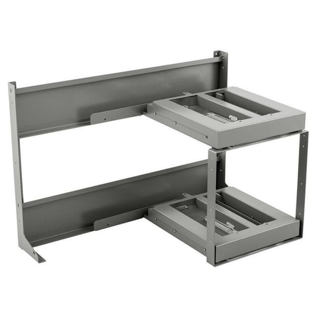 2-Tier Space Organizer Shelves Pull-out, Anthracite Gray