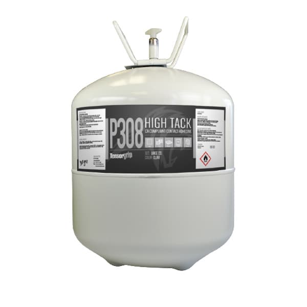 TensorGrip P308 High Tack Contact Adhesive, Clear, 22 Liter Canister