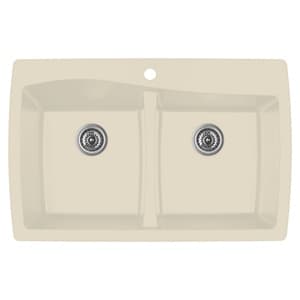 Karran QT-720 Quartz Series Top Mount Equal Bowl Kitchen Sink