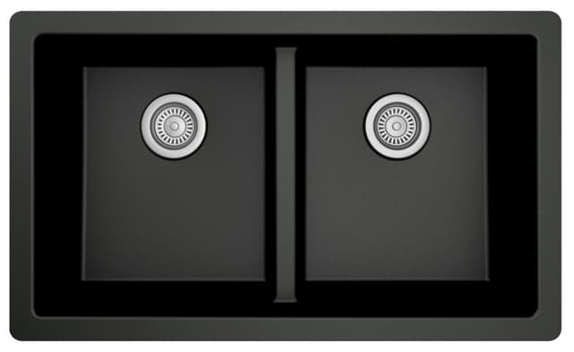 Karran QU-810 Quartz Series Undermount Double Equal Bowl Kitchen Sink