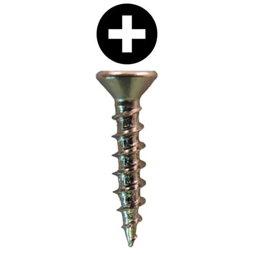 #6 x 1/2" Flat Head Drawer Slide Screws, Phillips Drive Coarse Thread and Sharp Point, Nickel, Box of 25 Thousand by Quickscrews