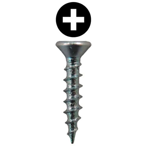 #6 x 5/8" Flat Head Drawer Slide Screws, Phillips Drive Coarse Thread and Sharp Point, Zinc, Box of 25 Thousand by Quickscrews