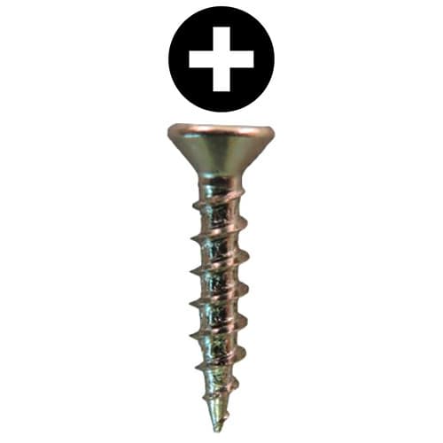 #6 x 3/4" Flat Head Drawer Slide Screws, Phillips Drive Coarse Thread and Sharp Point, Nickel, Box of 20 Thousand by Quickscrews