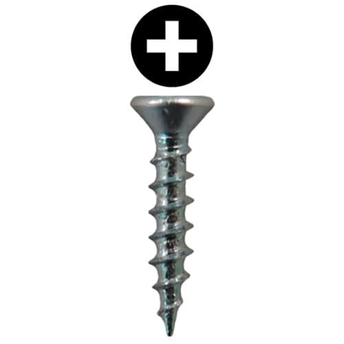 #6 x 1" Flat Head Drawer Slide Screws, Phillips Drive Coarse Thread and Sharp Point, Zinc, Box of 13 Thousand by Quickscrews