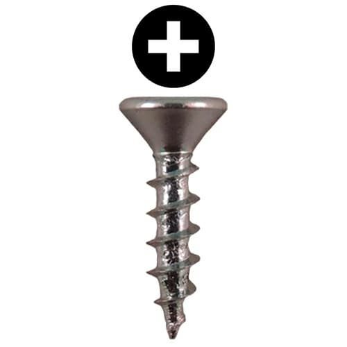 #6 x 1-1/4" Flat Head Drawer Slide Screws, Phillips Drive Coarse Thread and Sharp Point, Zinc, Box of 10 Thousand by Quickscrews