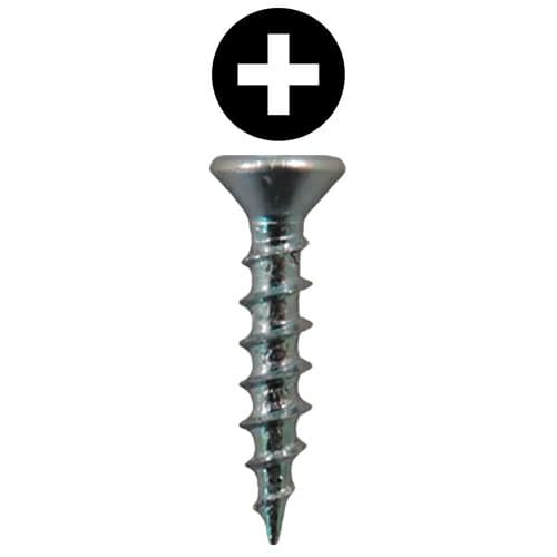 #8 x 5/8" Flat Head Drawer Slide Screws, Phillips Drive Coarse Thread and Sharp Point, Zinc, Box of 14 Thousand by Quickscrews