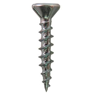 #8 x 1" Flat Head Assembly Screws, Phillips Drive Coarse Thread with Nibs and Sharp Point, Zinc, Box of 11 Thousand by Quickscrews