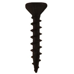 #8 x 1" Flat Head Assembly Screws, Square Drive Coarse Thread and Sharp Point, Black, Box of 10 Thousand by Quickscrews