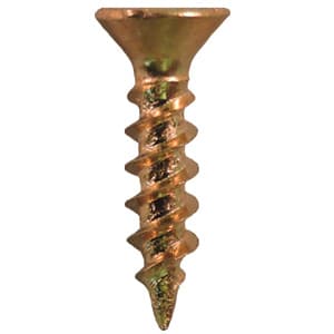 #6 x 5/8" Flat Head Hinge Edge Screws, Phillips Drive Twinfast Thread and Sharp Point, Bright Brass, Box of 20 Thousand by Quickscrews