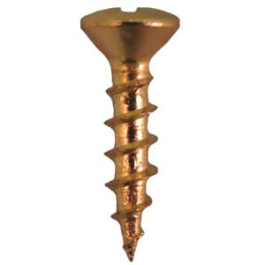 #6 x 5/8" Oval Head Hinge Edge Screws, Phillips Drive Coarse Thread and Sharp Point, Bright Brass, Box of 20 Thousand by Quickscrews