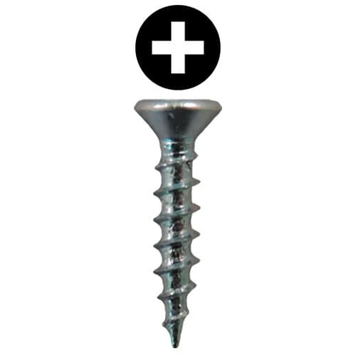 #6 x 3/4" Flat Head Drawer Slide Screws, Phillips Drive Coarse Thread and Sharp Point, Zinc, Box of 1 Thousand by Quickscrews