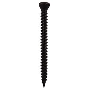 #6 x 1-5/8" Trim Head Drywall Screws, Square Drive Twinfast Thread and Twinfast Point, Black, Box of 5 Thousand by Quickscrews