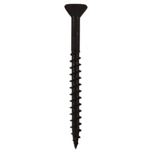 #8 x 2" Flat Head Assembly Screws, Square/Phillips Drive Coarse Thread with Nibs and Type 17 Auger Point, Black, Box of 4 Thousand by Quickscrews