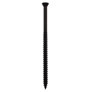 #8 x 3" Trim Head Drywall Screws, Square Drive Twinfast Thread and Twinfast Point, Black, Box of 2 Thousand by Quickscrews