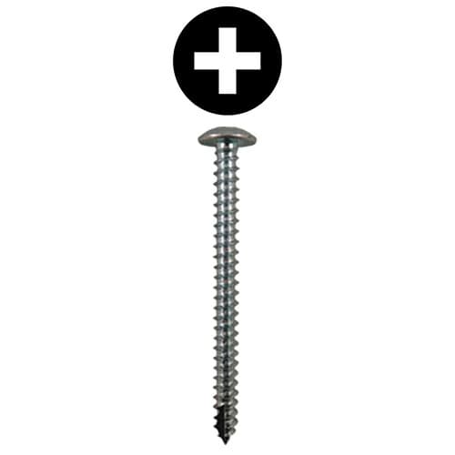 #14 x 3" Truss Head Hinge Edge Screws, Phillips Drive Type A Thread and Type 17 Auger Point, Zinc, Box of Thousand by Quickscrews