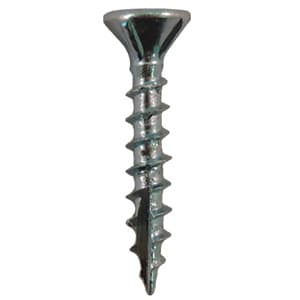 #8 x 1" Flat Head Assembly Screws, Square/Phillips Drive Coarse Thread with Nibs and Type 17 Auger Point, Zinc, Box of 1 Thousand by Quickscrews