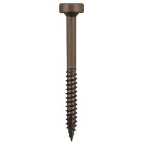 #6 x 1-1/4" Modified Pan Head Face Frame/Pocket-Hole Screws, Square Drive Fine Thread and Type 17 Auger Point, Plain, Box of 8 Thousand by Quickscrews