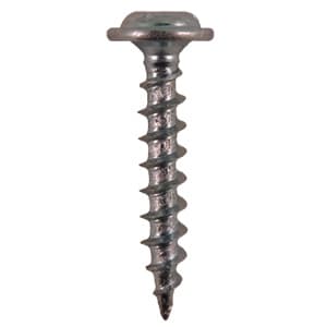 #8 x 1" Round Washer Head Assembly Screws, Square/Phillips Drive Coarse Thread and Sharp Point, Zinc, Box of 10 Thousand by Quickscrews