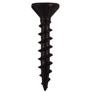 #8 x 1-1/4" Flat Head Assembly Screws, Square/Phillips Drive Coarse Thread with Nibs and Type 17 Auger Point, Black, Box of 1 Thousand by Quickscrews
