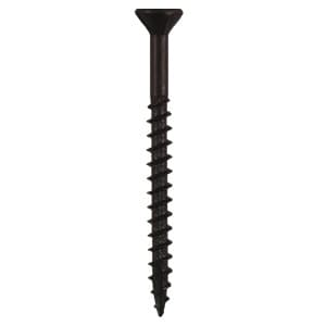 #8 x 2" Flat Head Assembly Screws, Square/Phillips Drive Coarse Thread with Nibs and Type 17 Auger Point, Black, Box of 1 Thousand by Quickscrews