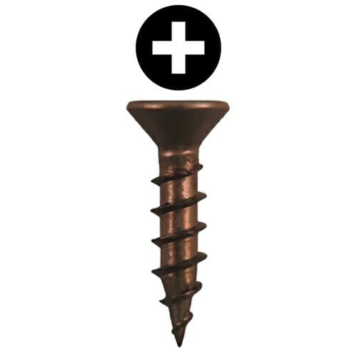 #8 x 3/4" Flat Head Drawer Slide Screws, Phillips Drive Coarse Thread and Sharp Point, Plain, Box of 12 Thousand by Quickscrews