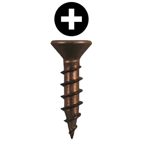 #8 x 1" Flat Head Drawer Slide Screws, Phillips Drive Coarse Thread and Sharp Point, Plain, Box of 10 Thousand by Quickscrews