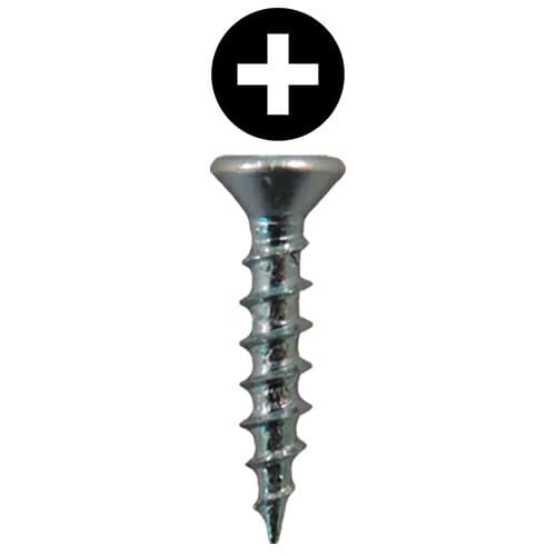 #6 x 3/4" Flat Head Drawer Slide Screws, Phillips Drive Coarse Thread and Sharp Point, Zinc, Box of 5 Thousand by Quickscrews