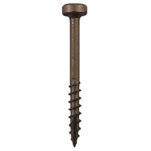 #7 x 1-1/4" Modified Pan Head Face Frame/Pocket-Hole Screws, Square Drive Coarse Thread and Type 17 Auger Point, Plain, Box of 8 Thousand by Quickscrews