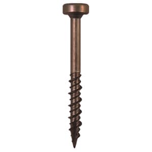 #7 x 1-1/4" Modified Pan Head Face Frame/Pocket-Hole Screws, Square Drive Hi-Low Thread and Type 17 Auger Point, Plain, Box of 8 Thousand by Quickscrews