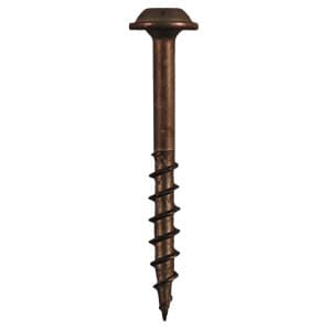 #8 x 1-1/4" Round Washer Head Face Frame/Pocket-Hole Screws, Square Drive Coarse Thread and Type 17 Auger Point, Plain, Box of 8 Thousand by Quickscrews