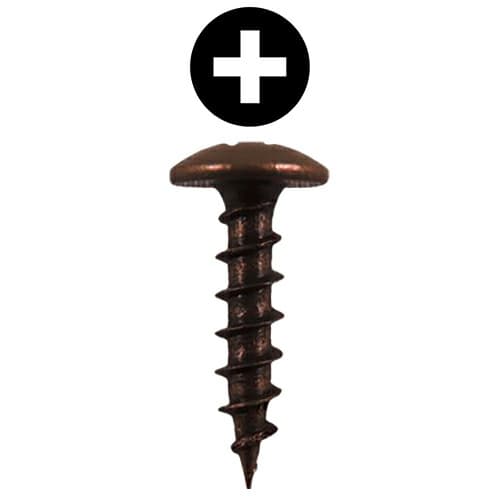 #6 x 5/8" Truss Head Drawer Slide Screws, Phillips Drive Coarse Thread and Sharp Point, Antique Brass, Box of 15 Thousand by Quickscrews