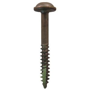 #7 x 1-1/4" Round Washer Head Face Frame/Pocket-Hole Screws, Square Drive Fine Thread and Type 17 Auger Point, Plain, Box of 8 Thousand by Quickscrews