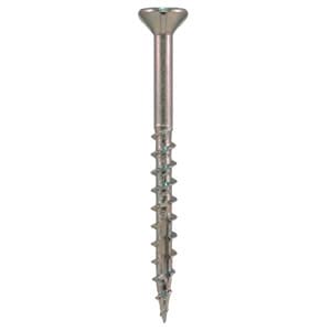 #8 x 2" Flat Head Assembly Screws, Square/Phillips Drive Coarse Thread with Nibs and Double Auger Point, Zinc, Box of 1 Thousand by Quickscrews