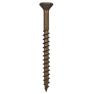 #8 x 3" Flat Head Assembly Screws, Phillips Drive Coarse Thread and Sharp Point, Plain, Box of 5 Hundred by Quickscrews