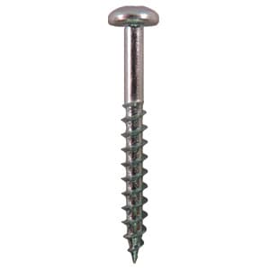 #8 x 1" Pan Head Hinge Edge Screws, Phillips Drive Coarse Thread and Sharp Point, Zinc, Box of 1 Thousand by Quickscrews