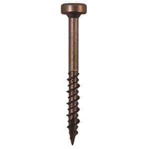 #7 x 1-1/4" Modified Pan Head Face Frame/Pocket-Hole Screws, Square Drive Hi-Low Thread and Type 17 Auger Point, Plain, Box of 1 Thousand by Quickscrews