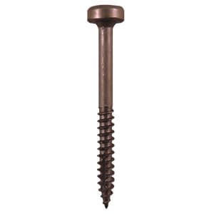 #6 x 1-1/2" Modified Pan Head Face Frame/Pocket-Hole Screws, Square Drive Hi-Low Thread and Double Auger Point, Plain, Box of 1 Thousand by Quickscrews