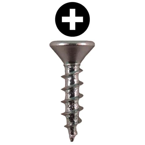 Quickscrews #8 Flat Head Phillips Drive Hinge and Drawer Slide Installation Screw