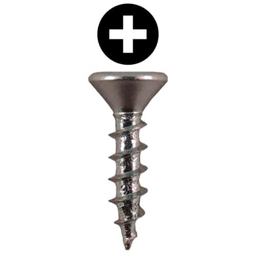 #8 x 1-1/4" Flat Head Assembly Screws, Phillips Drive Coarse Thread and Sharp Point, Zinc, Box of 1 Thousand by Quickscrews