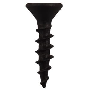 #8 x 3/4" Flat Head Hinge Edge Screws, Square Drive Coarse Thread and Sharp Point, Black, Box of 1 Thousand by Quickscrews