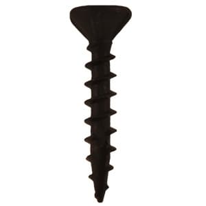 #8 x 1" Flat Head Assembly Screws, Square Drive Coarse Thread and Sharp Point, Black, Box of 1 Thousand by Quickscrews