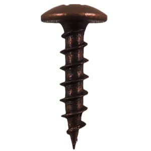 #6 x 5/8" Truss Head Drawer Slide Screws, Phillips Drive Coarse Thread and Sharp Point, Antique Brass, Box of 1 Thousand by Quickscrews